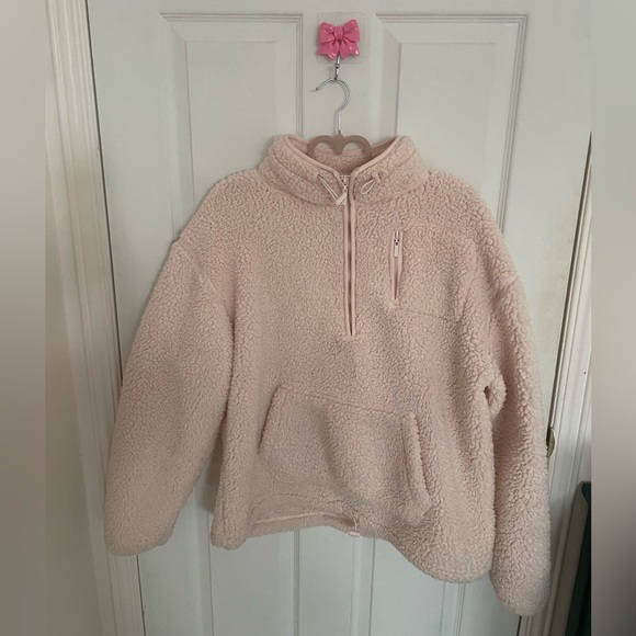🐻‍❄️🩰 Baby Pink Sherpa Pullover XL - Picture 8 of 8